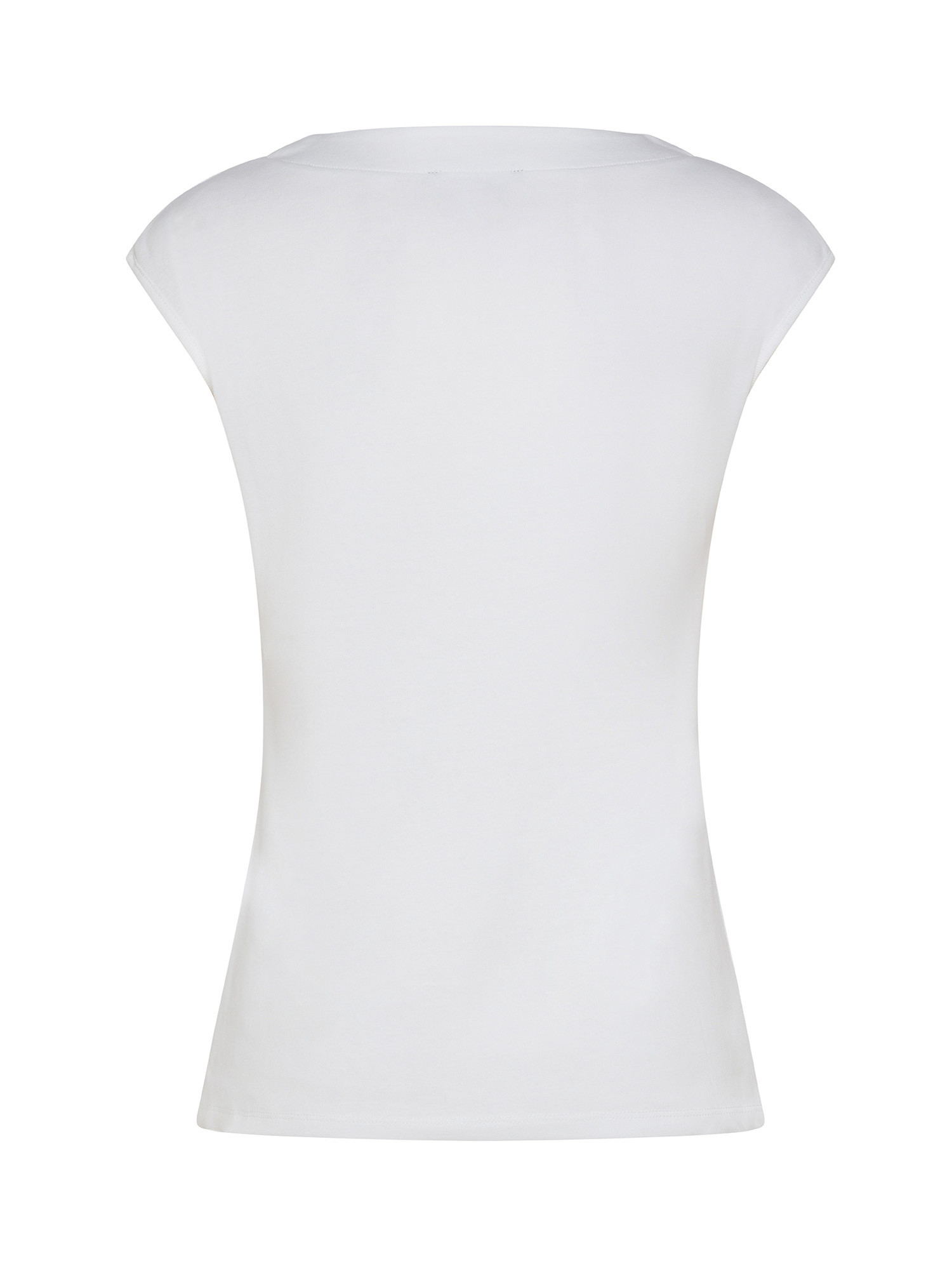 Koan - T-shirt in cotone con borchiette, Bianco, large image number 1