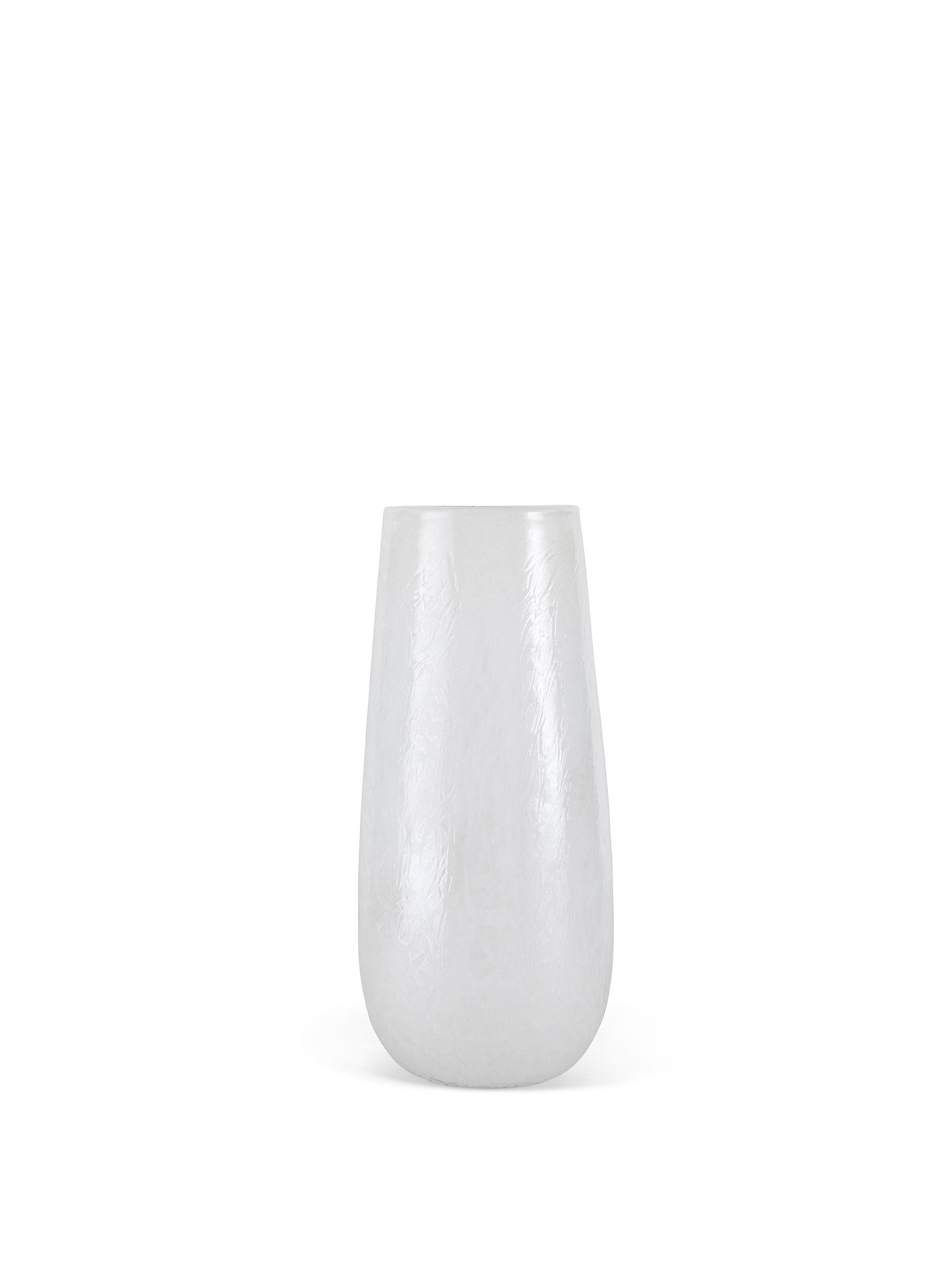 Colored paste glass vase, White, large image number 0