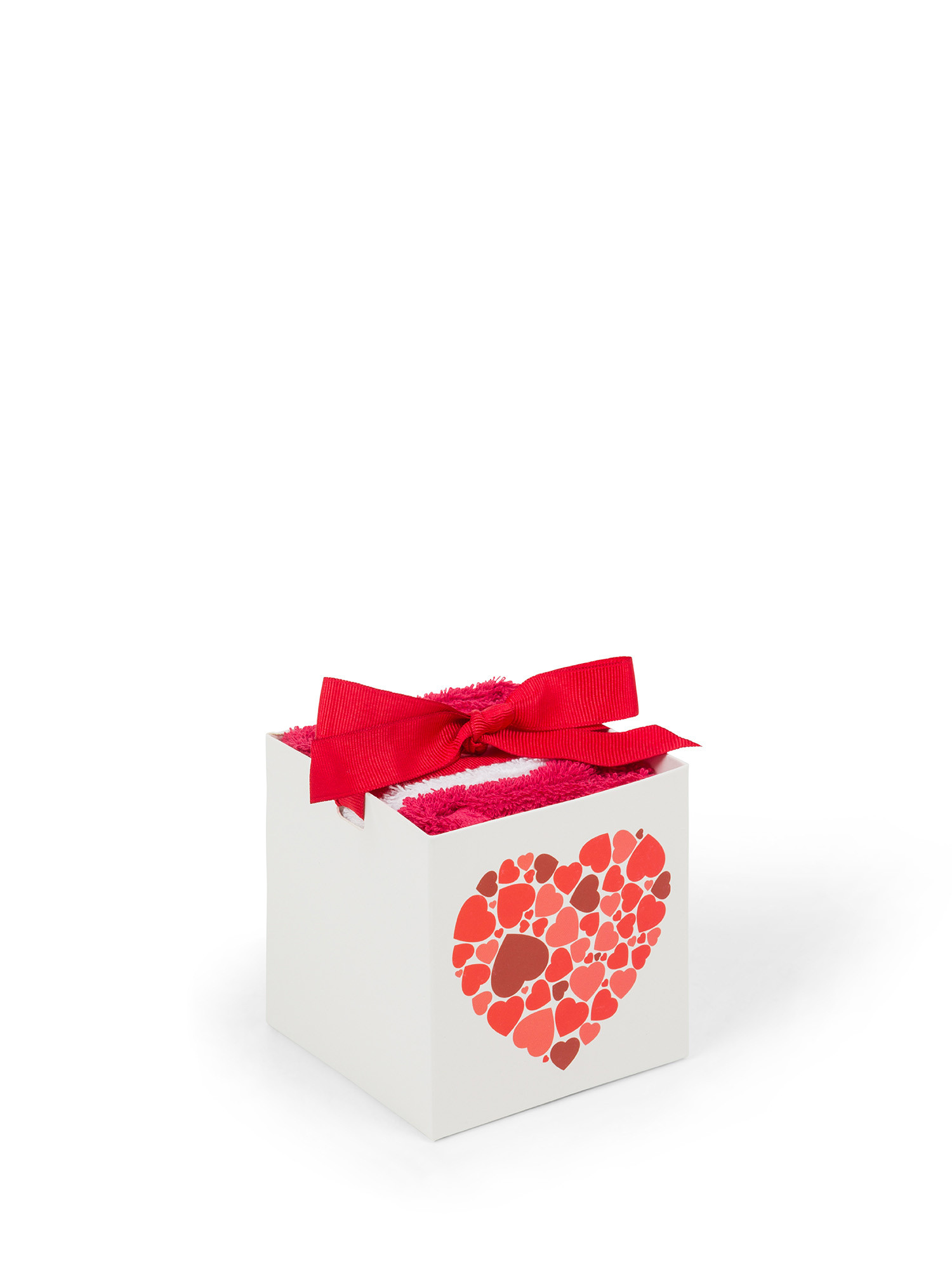 Gift box 3 lavette cotone ricamate, Bianco, large image number 0