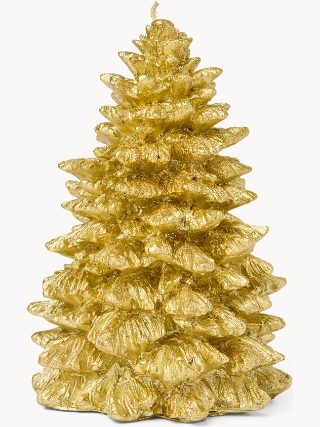 Christmas tree-shaped candle