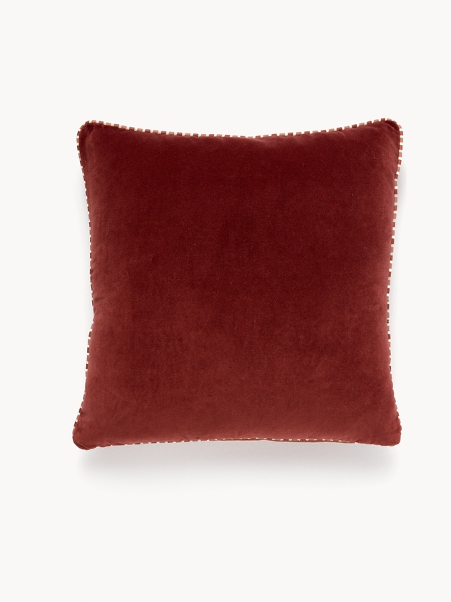 Reversible velvet cushion 45x45cm