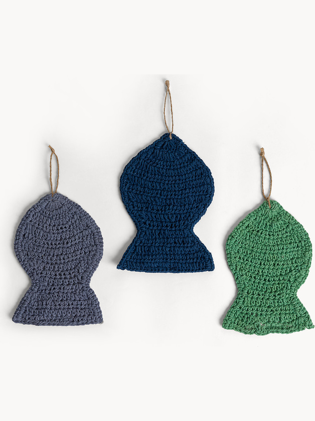 Panama tablecloth in pure cotton with majolica print