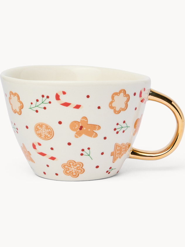 Gingerbread stoneware breakfast mug