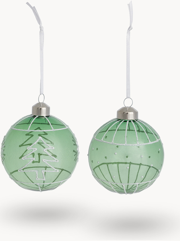 Sfera addobbo albero in vetro