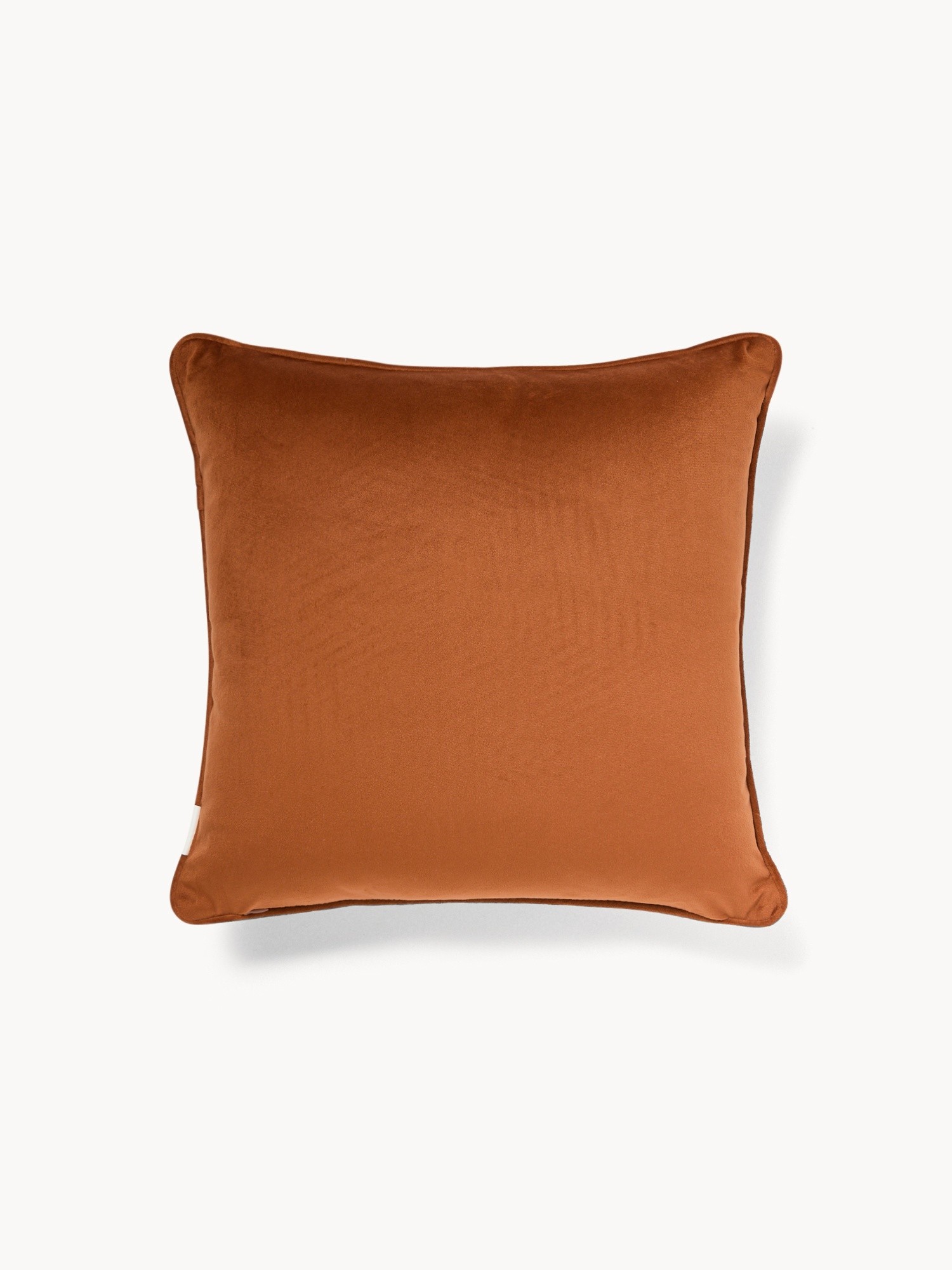 Cuscino in velluto motivo geometrico 45X45cm - Prezzo di lancio, Marrone, large image number 1