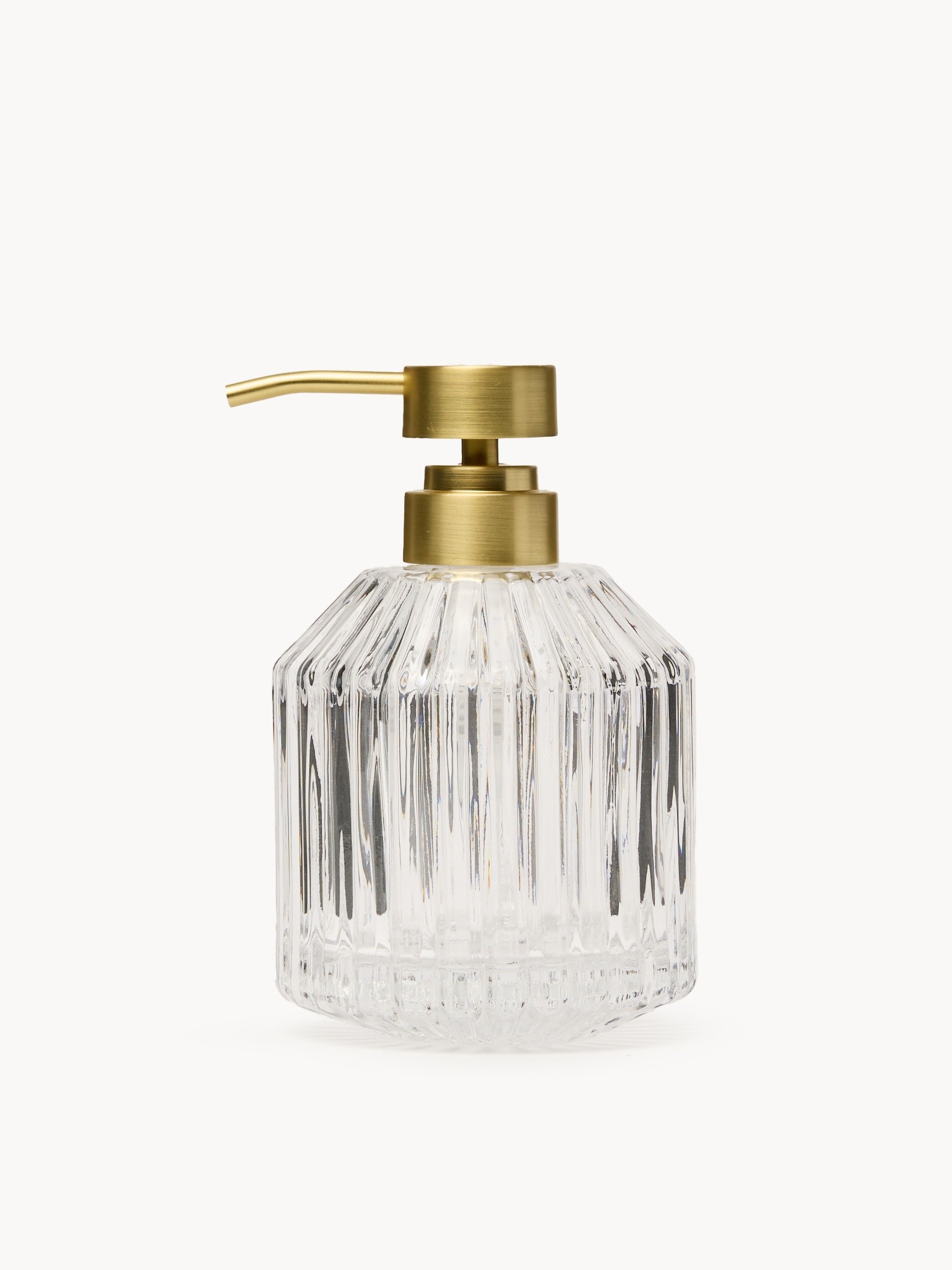 Fluted Glass Dispenser, Transparent, large image number 0