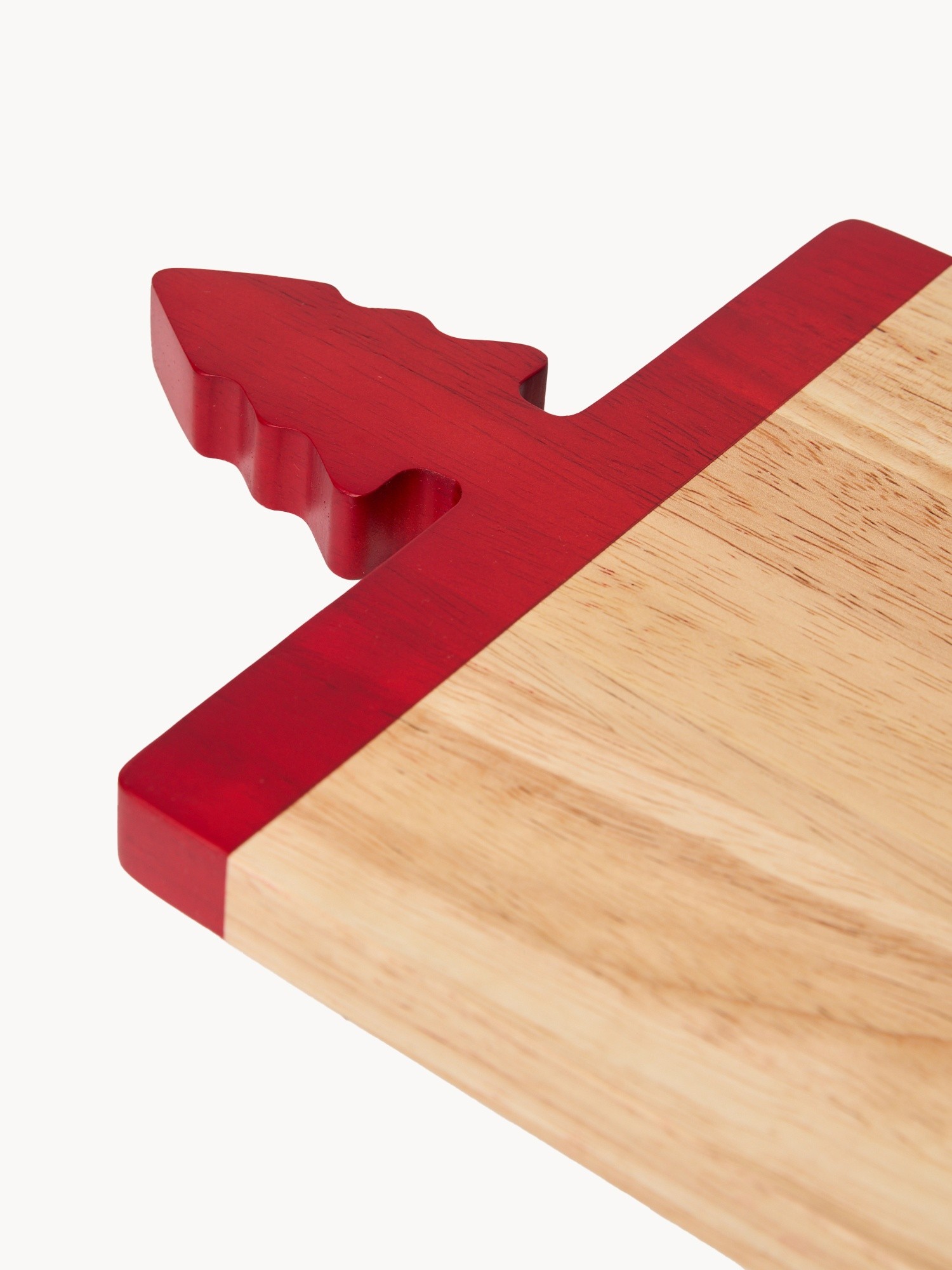 Tagliere in legno con manico a forma di albero di Natale, Verde, large image number 1
