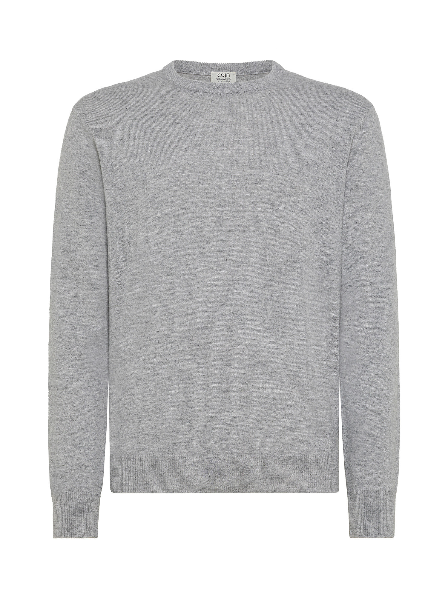 Coin Cashmere - Crewneck sweater in pure premium cashmere, Light Grey, large image number 0