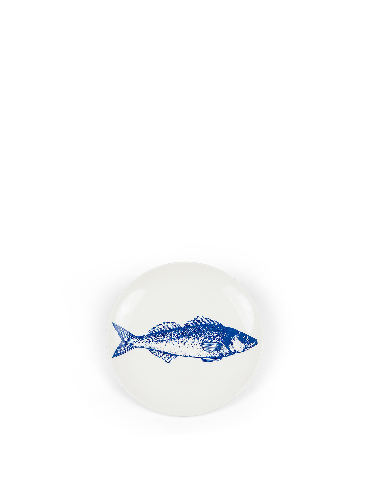 New bone china bread plate with fish motif, White, large image number 0