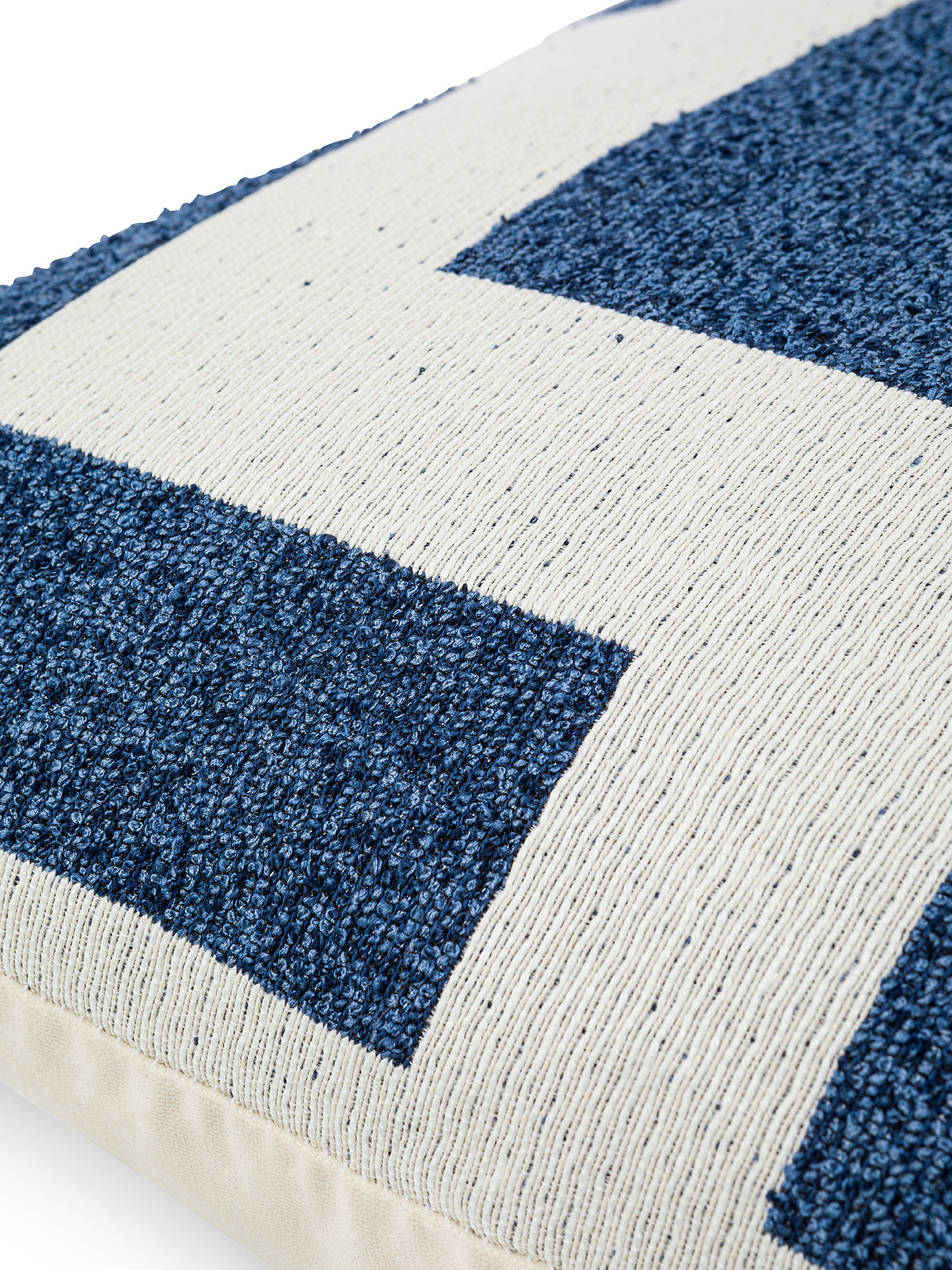 Geometric motif fabric cushion 50x50cm, Blue, large image number 2