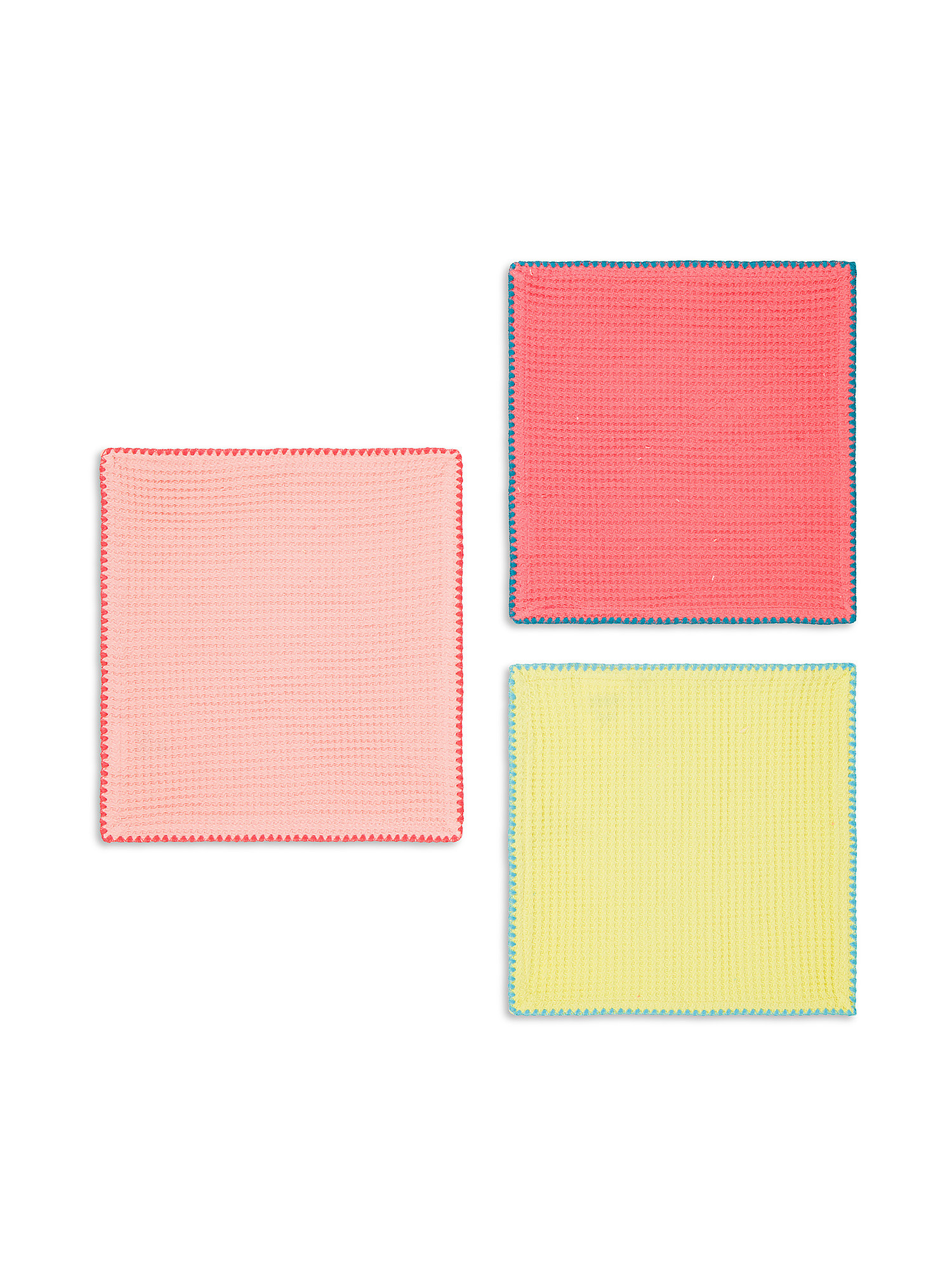 Set of 3 piquè tea towels, Light Pink, large image number 1