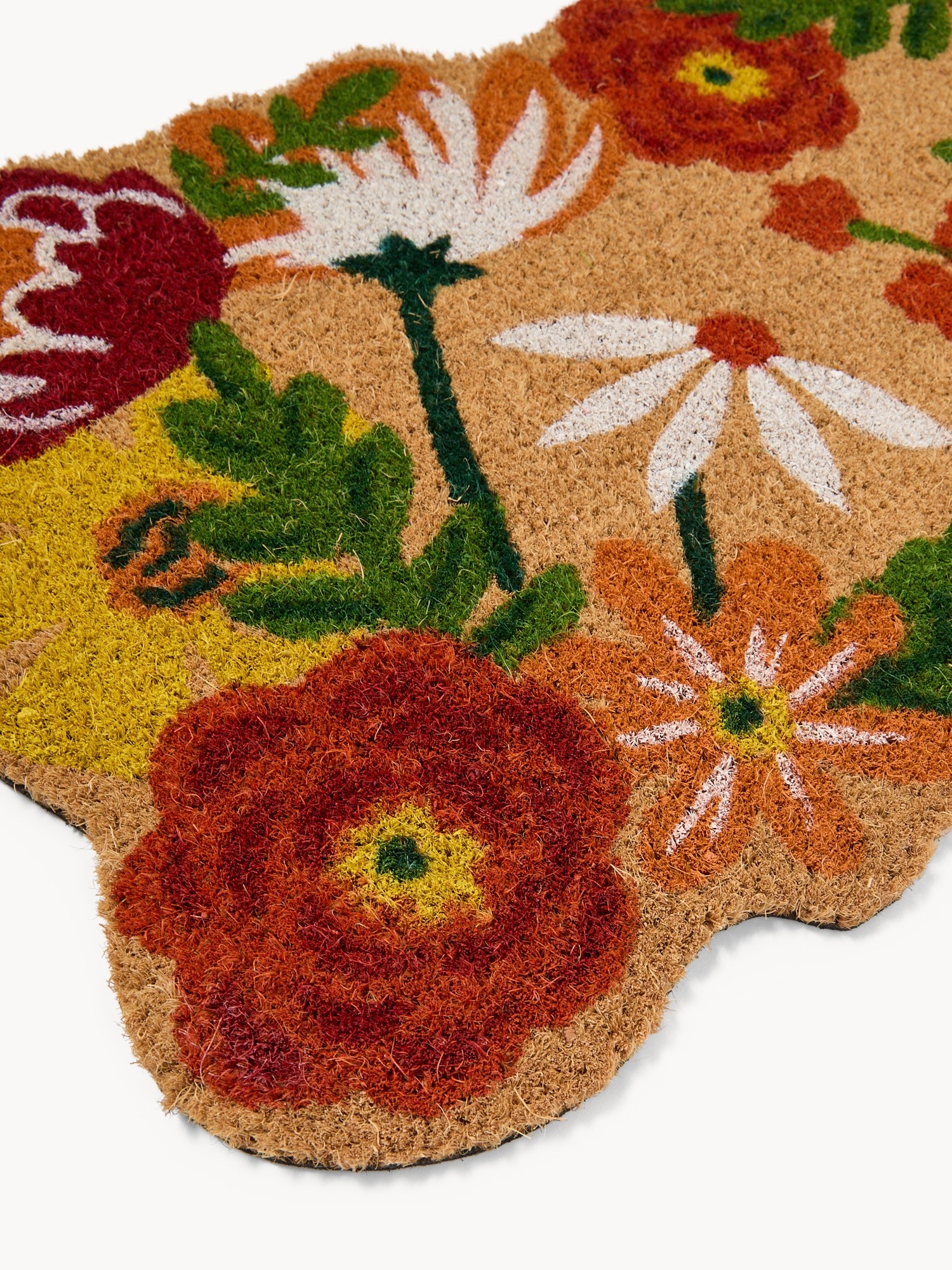 Zerbino in cocco con stampa fiorita - Prezzo di lancio, Beige chiaro, large image number 1