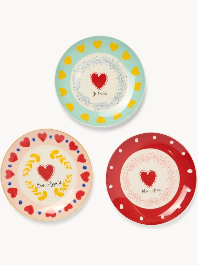 Piattini pane in new bone china Mon Amour - Prezzo di lancio