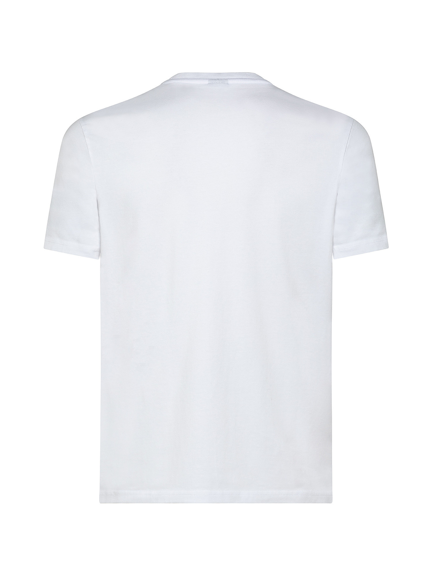 T-shirt manica corta con logo, Bianco, large image number 1