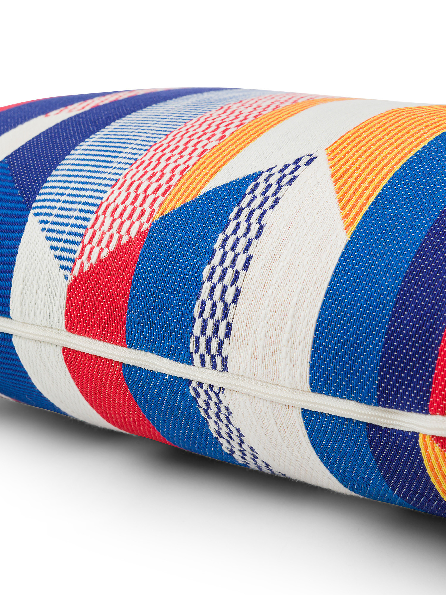 Geometric motif fabric cushion 35x55cm, Multicolor, large image number 2