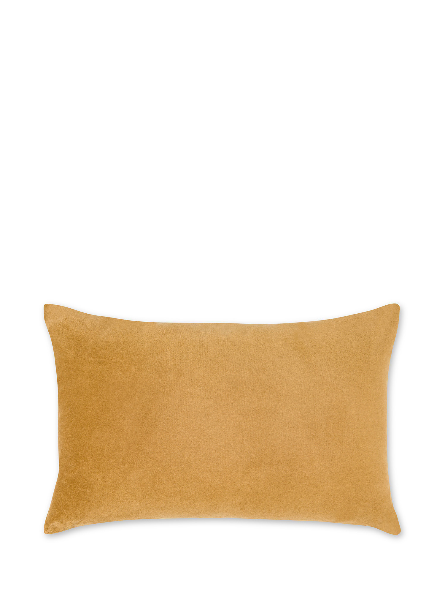 Star print velvet cushion 35x55cm, Dark Yellow, large image number 1