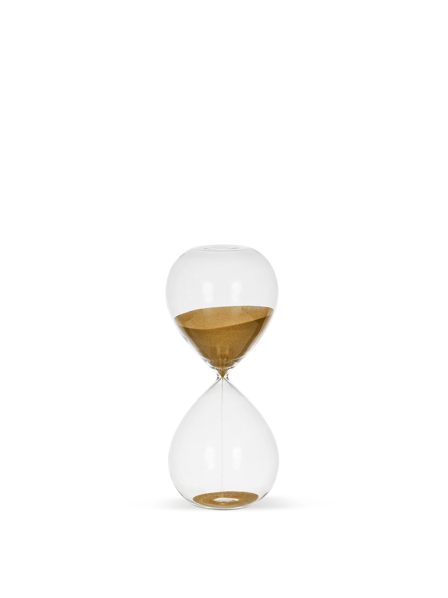 Glass hourglass, Gold, large image number 0
