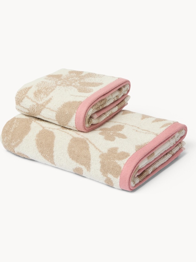 Asciugamano in spugna di cotone con tema floreale - Prezzo di lancio