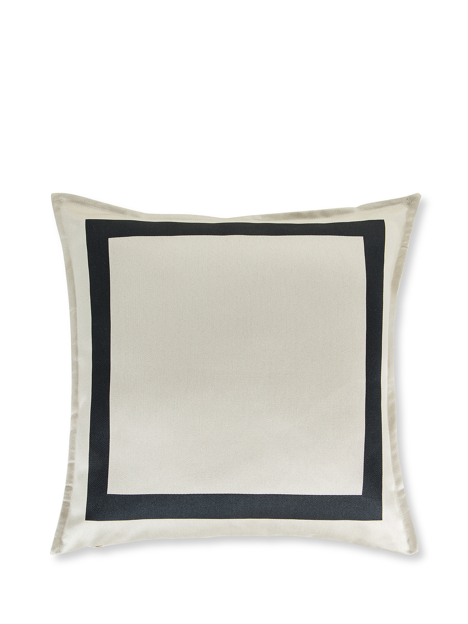 Geometric motif fabric cushion 50x50cm, White, large image number 0
