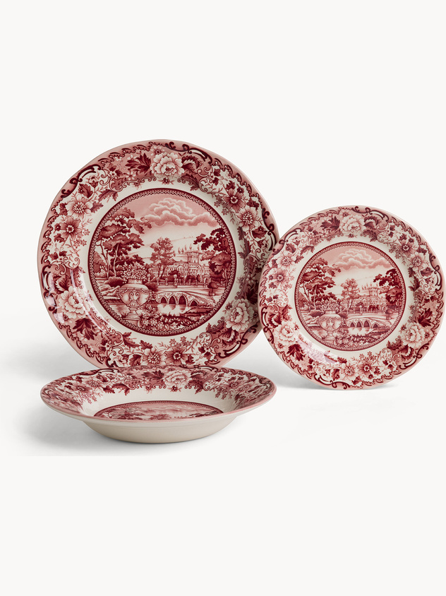 Set 18 piatti in ceramica Belmont