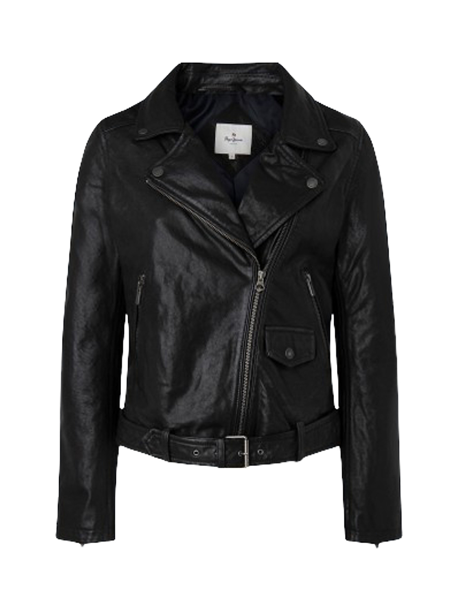 Fify biker leather jacket, Black, large image number 0