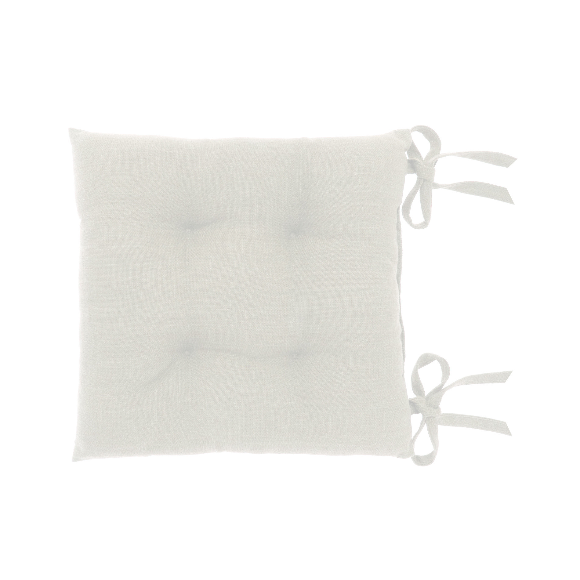Cotton slub seat pad, White, large image number 0