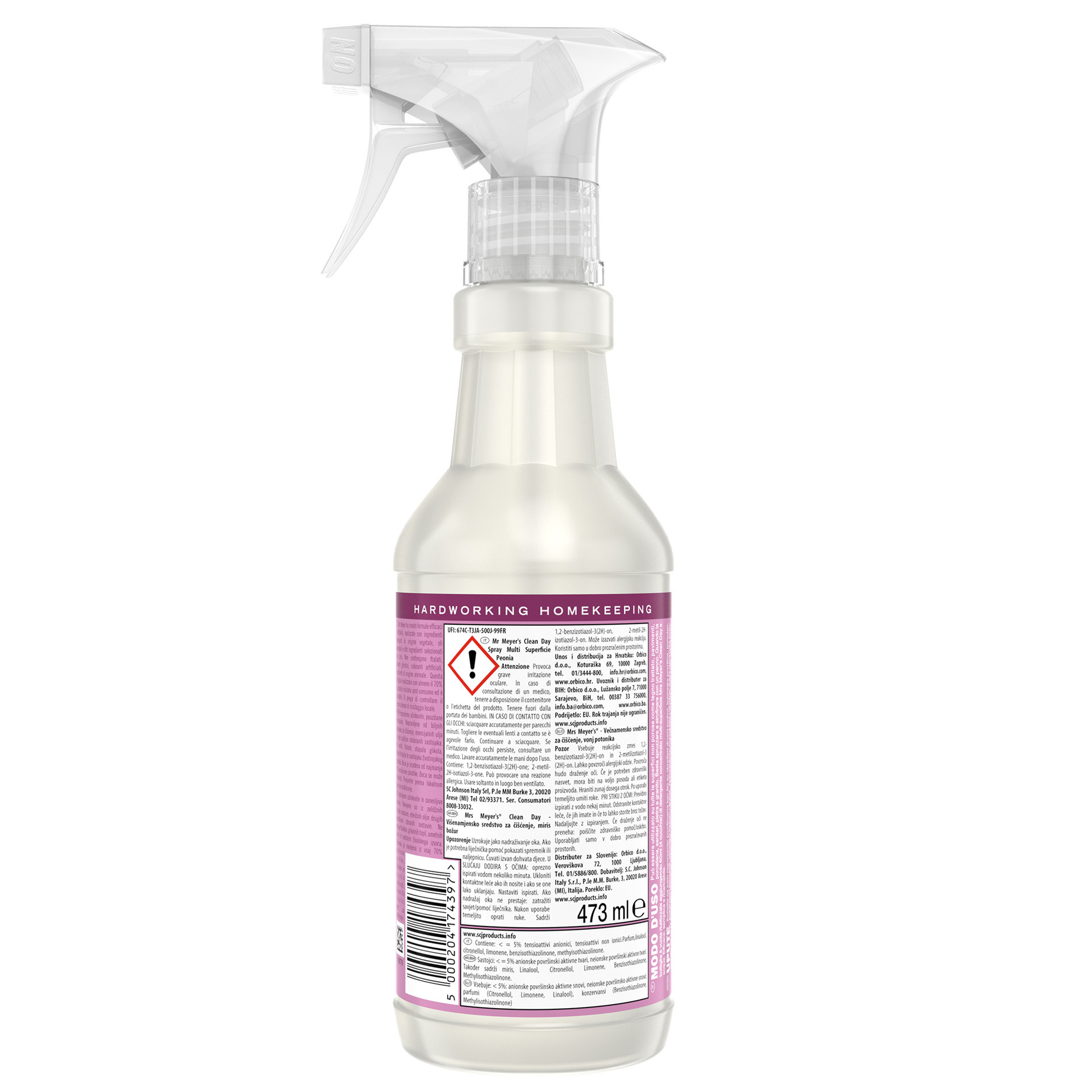 Spray detergente multi-superficie profumo di peonia 473ml, Rosa, large image number 1