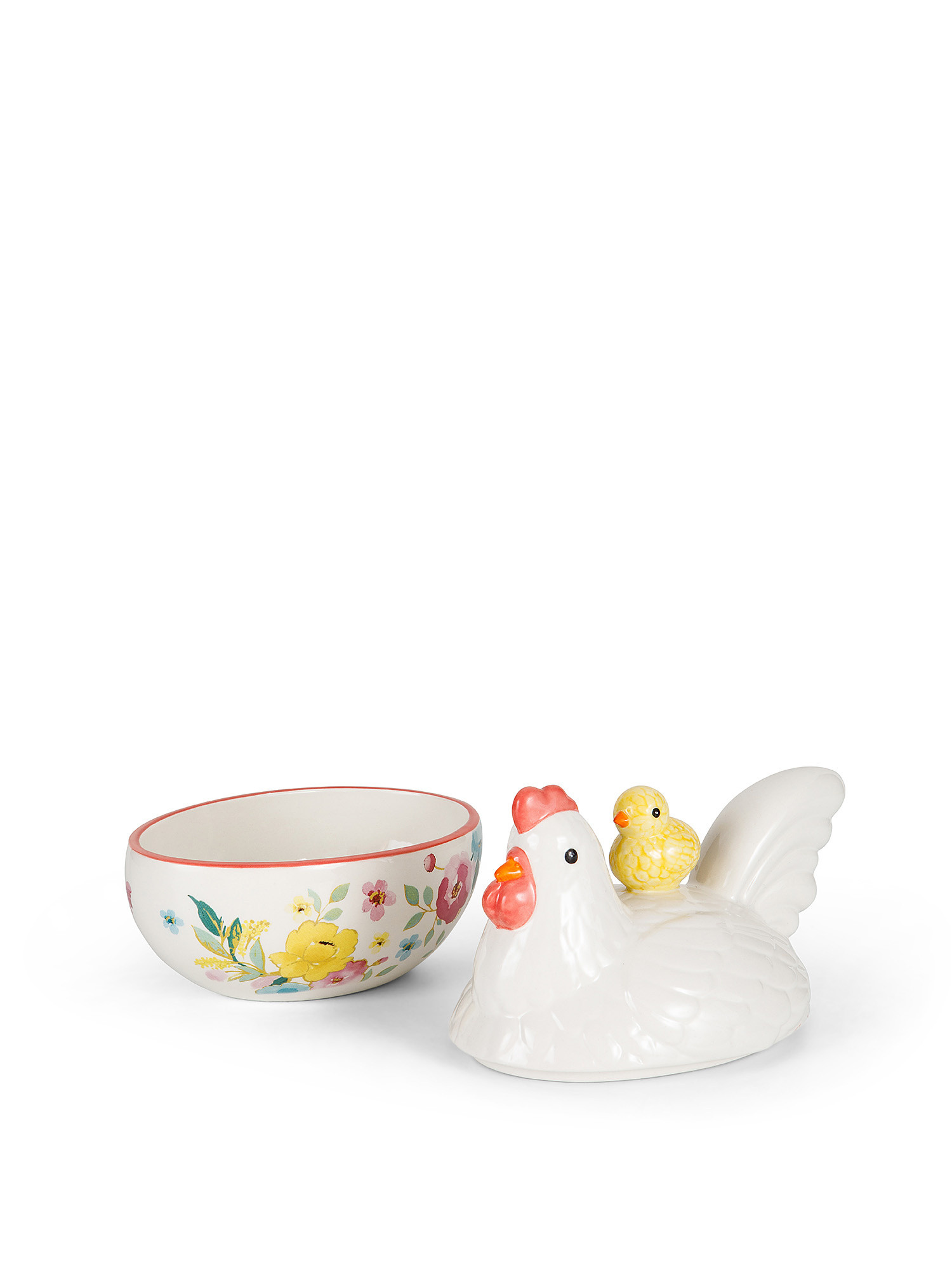 Barattolo piccolo ceramica a gallina, Multicolor, large image number 1
