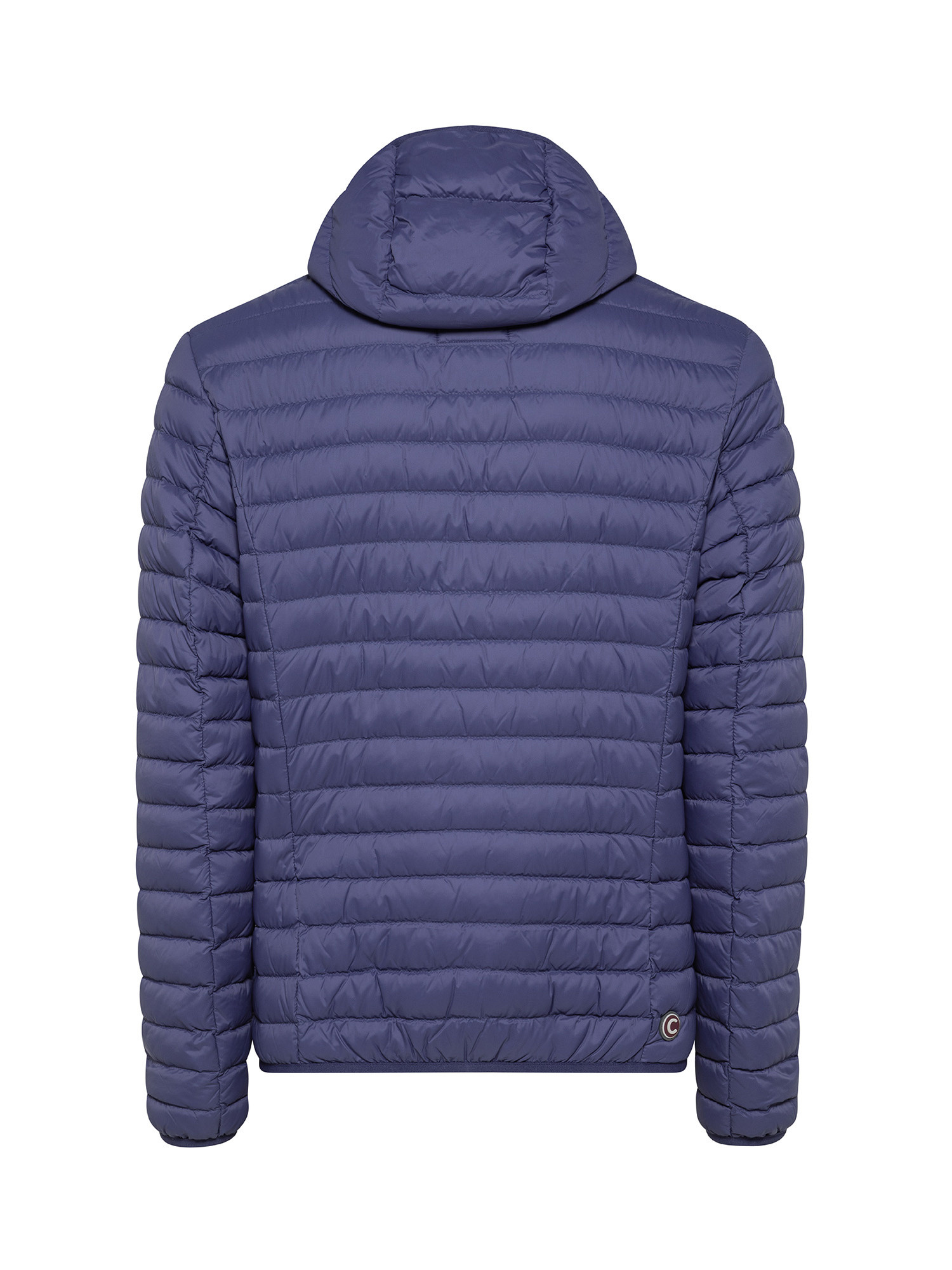 Hoodie quilted jacket, natural down weight, Blue, large image number 1