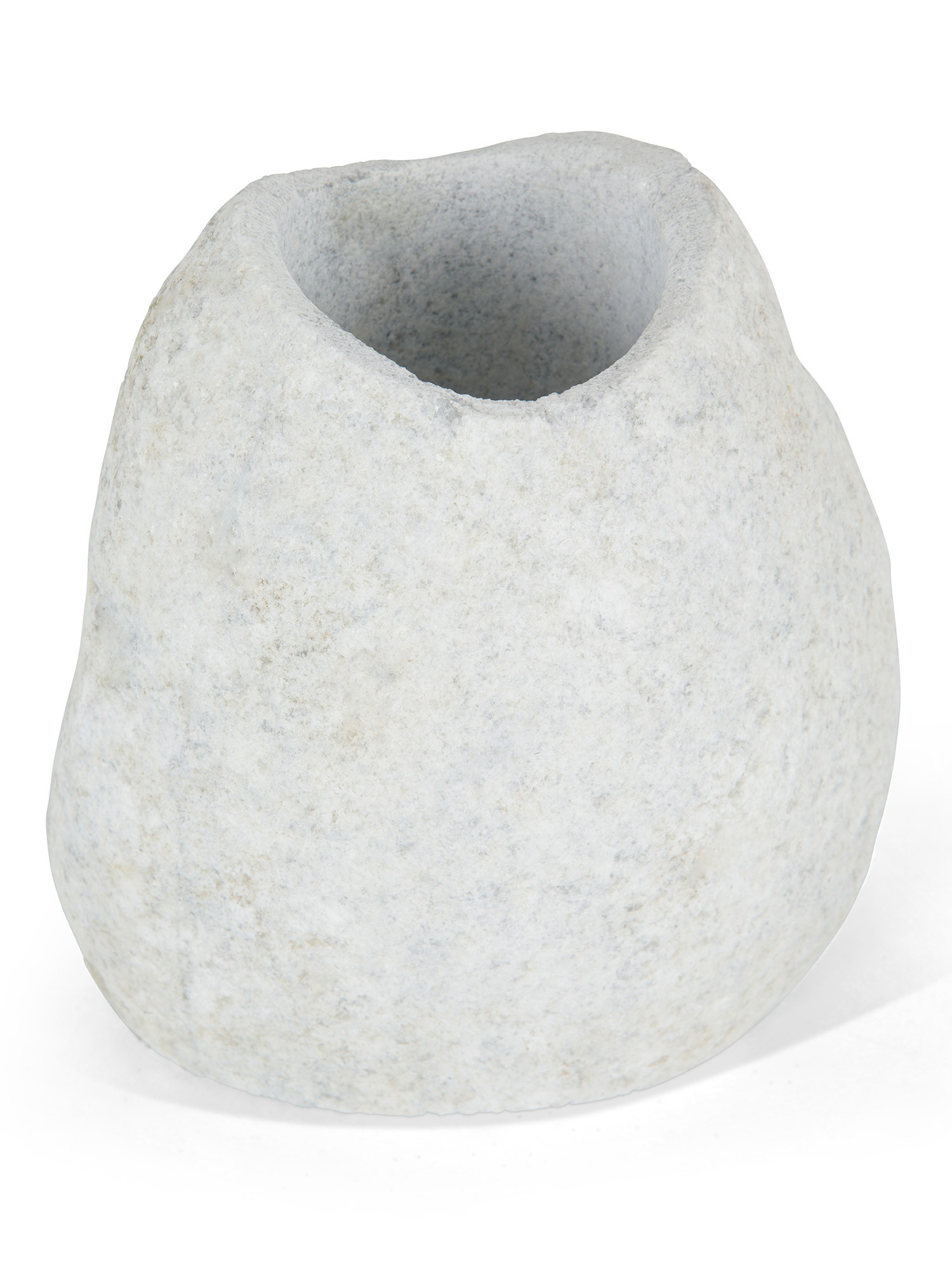 Vase in carved stone, Grey, large image number 1