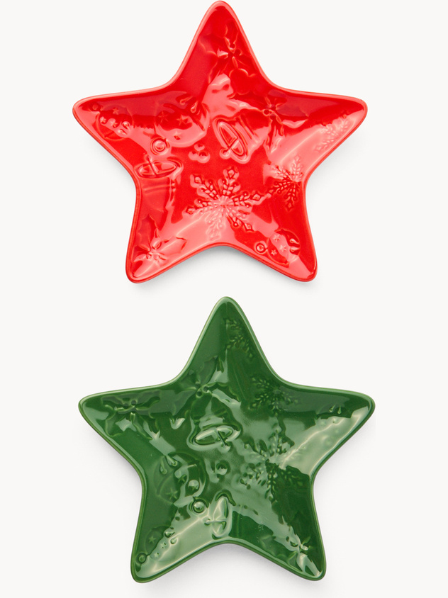 Star-shaped porcelain saucer