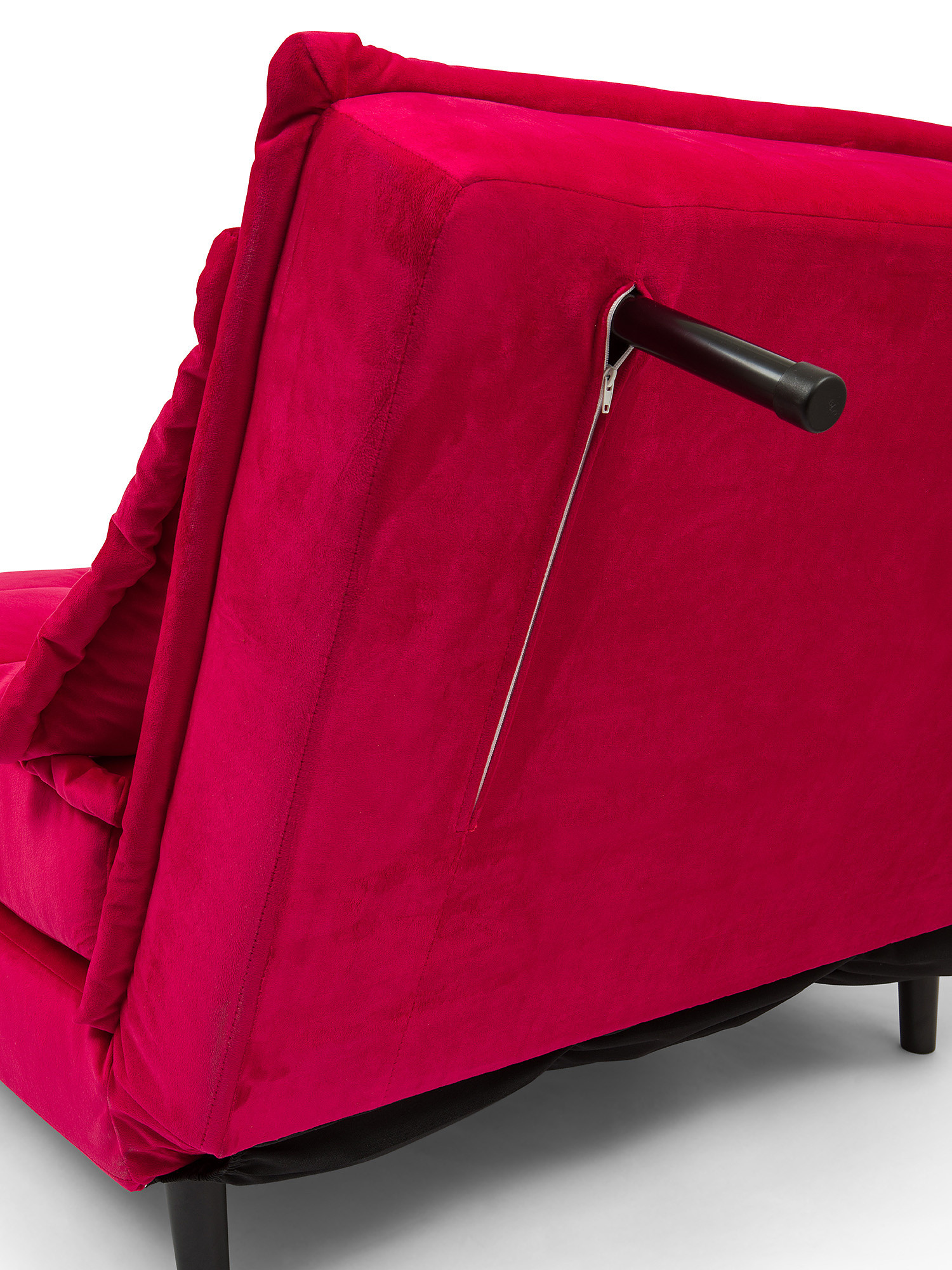 Guest velvet sofa bed, Red, large image number 3