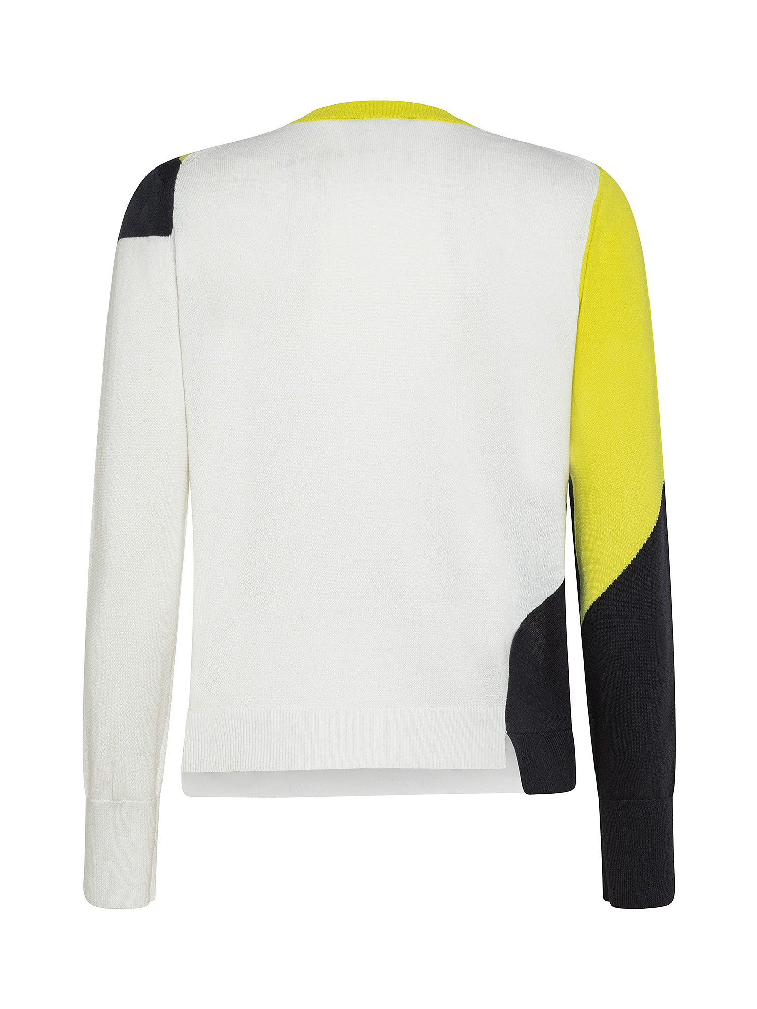 Color block sweater, White, large image number 2