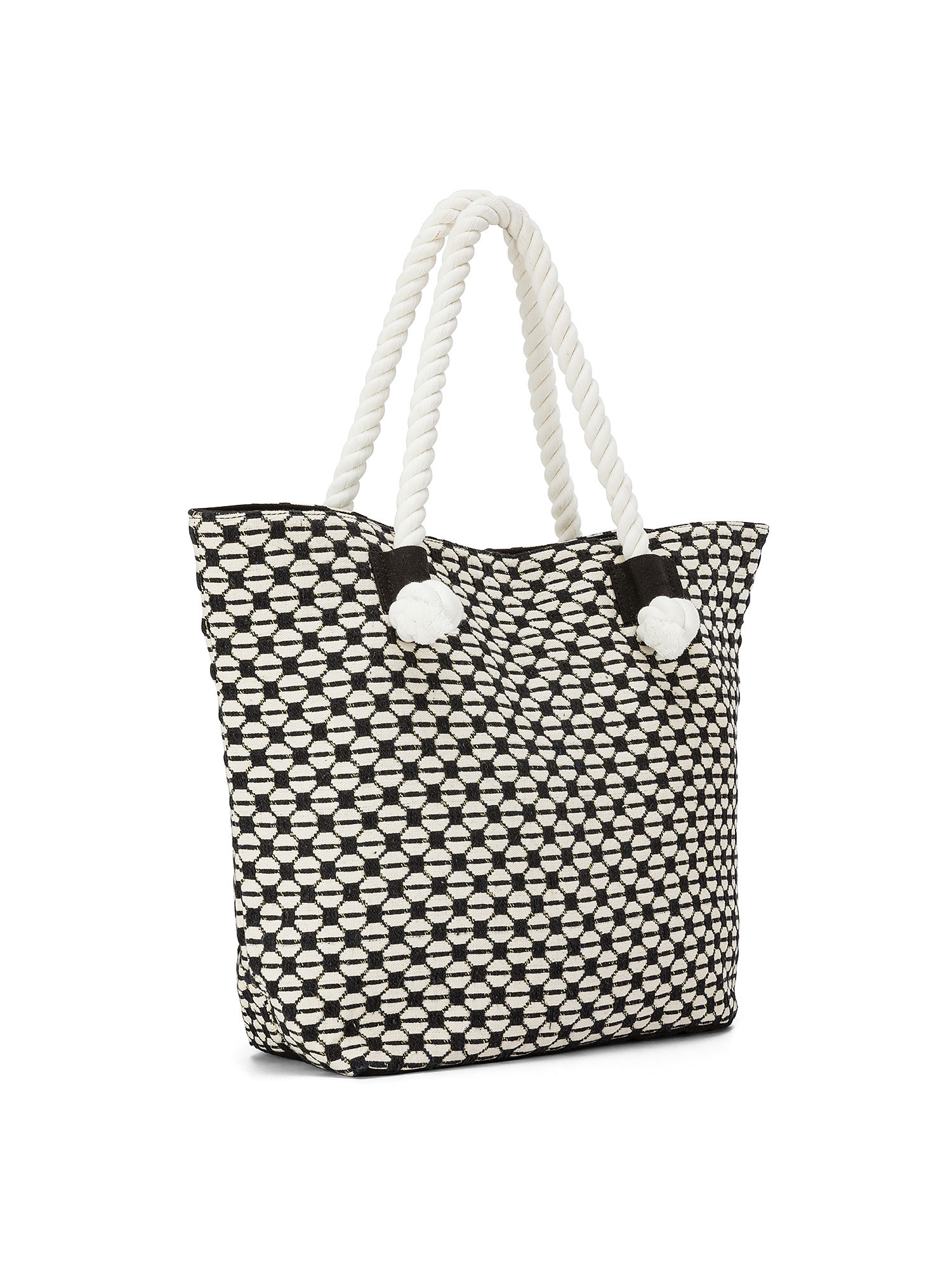 Koan - Shopping bag in jacquard fabric, White, large image number 1