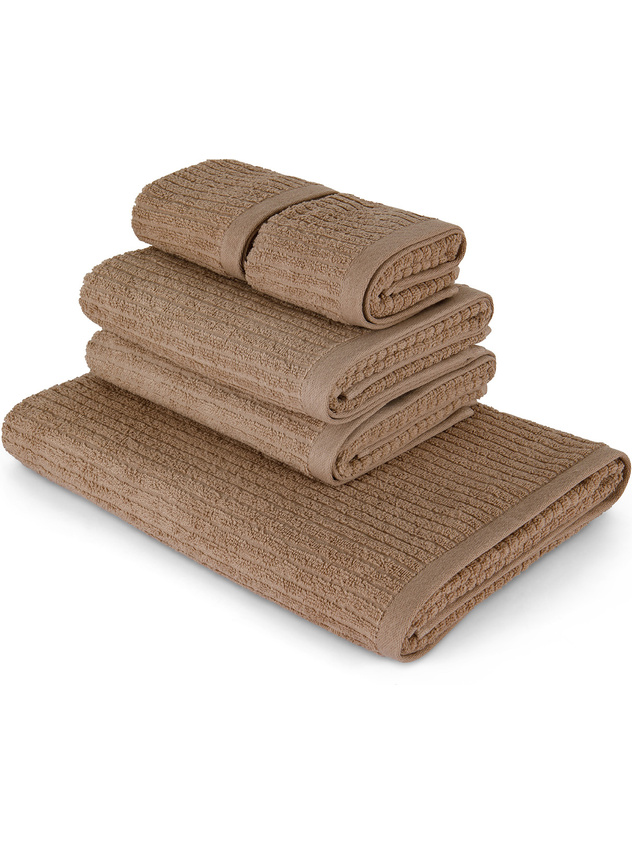 Set 5 asciugamani puro cotone righe jacquard
