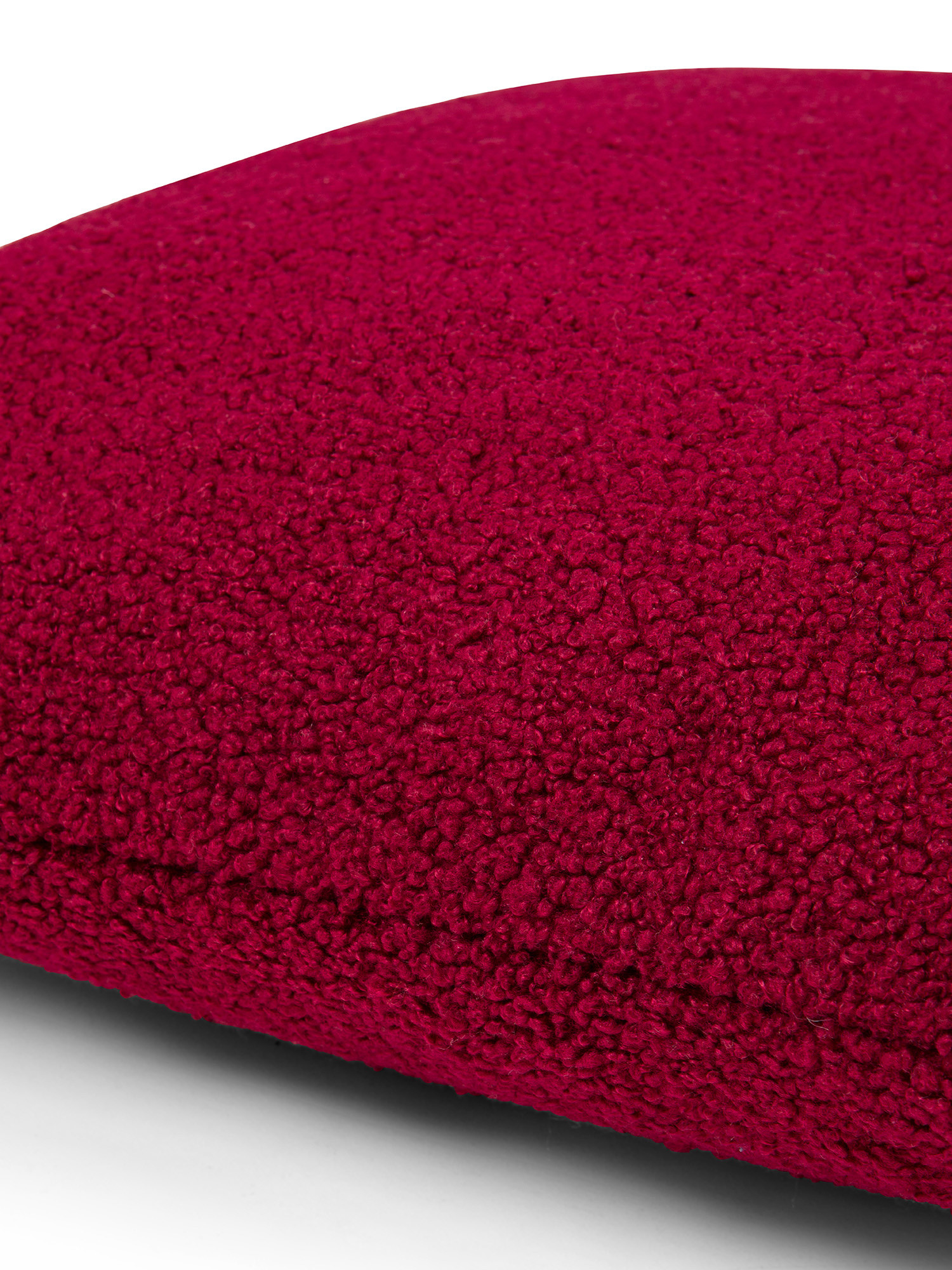 Bouclé fabric cushion 45x45cm, Red, large image number 2