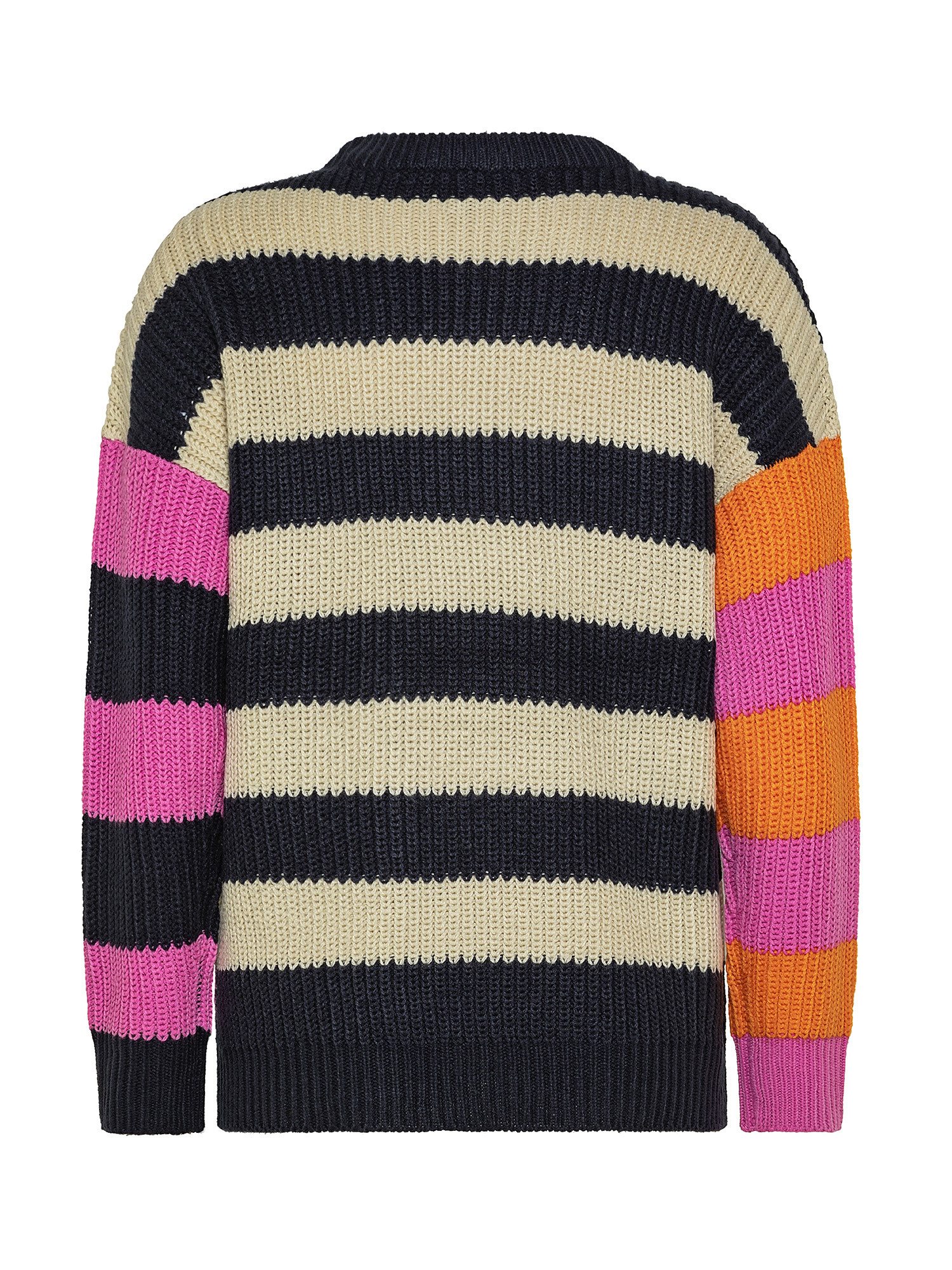 sweater with multicolor striped pattern, Multicolor, large image number 1