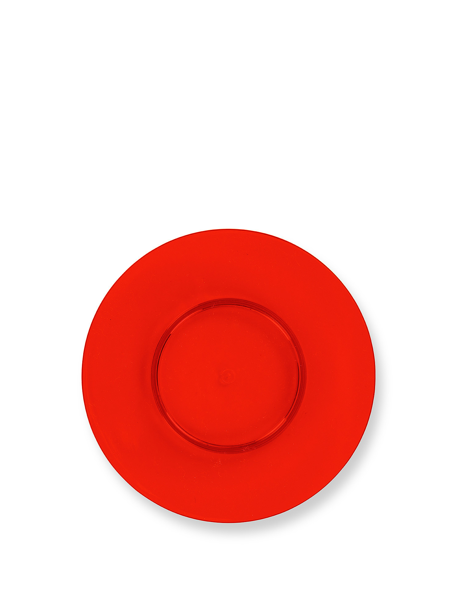 Colored plastic fruit plate, Red, large image number 0