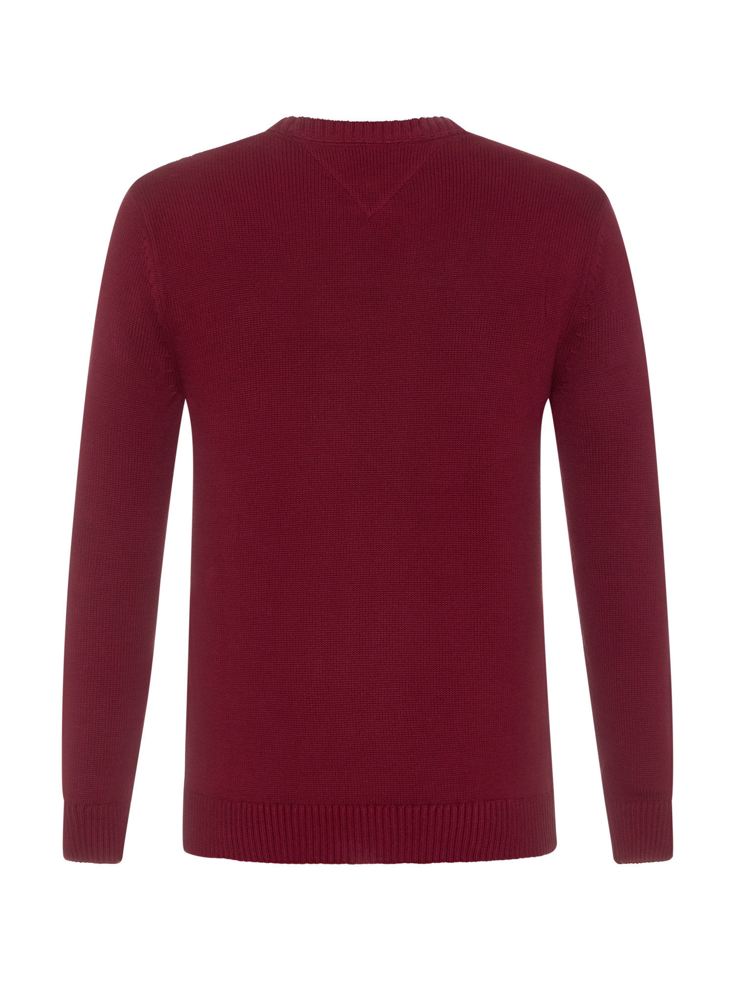 Tommy Jeans - Regular fit cotton sweater with micro logo, Red, large image number 1