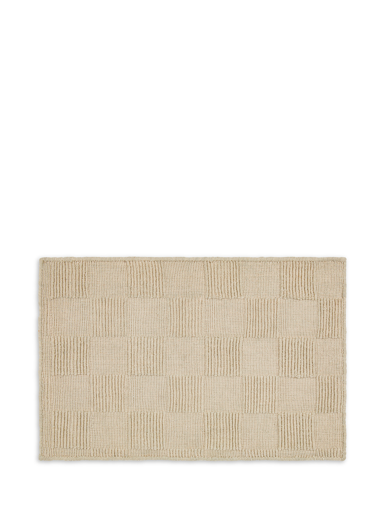Tappeto 120x180 cm con motivo geometrico., Bianco avorio, large image number 0