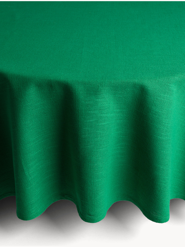 Solid Cotton Slub Tablecloth