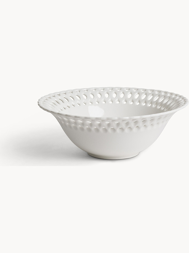 Perforated porcelain cup