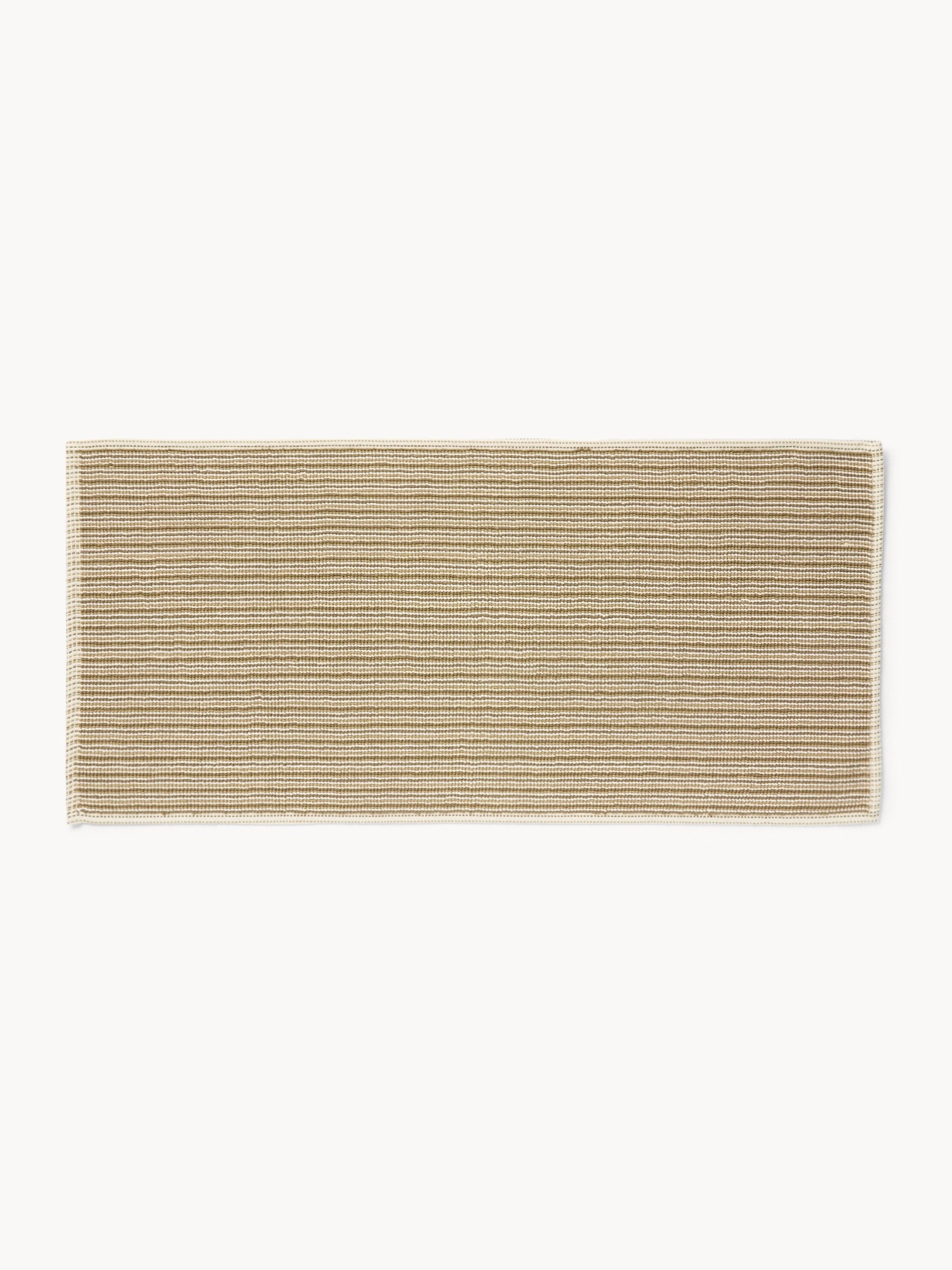 Long Striped Cotton Bath Mat - Discounted Price, Green, large image number 0