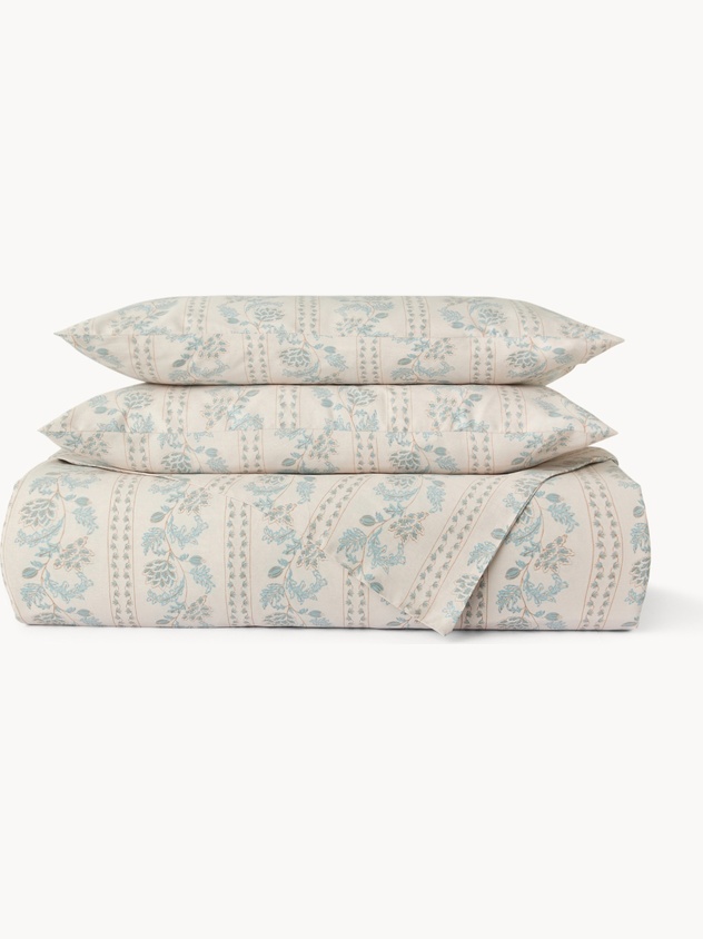 Floral Pattern Cotton Sateen Sheet Set - Discounted Price