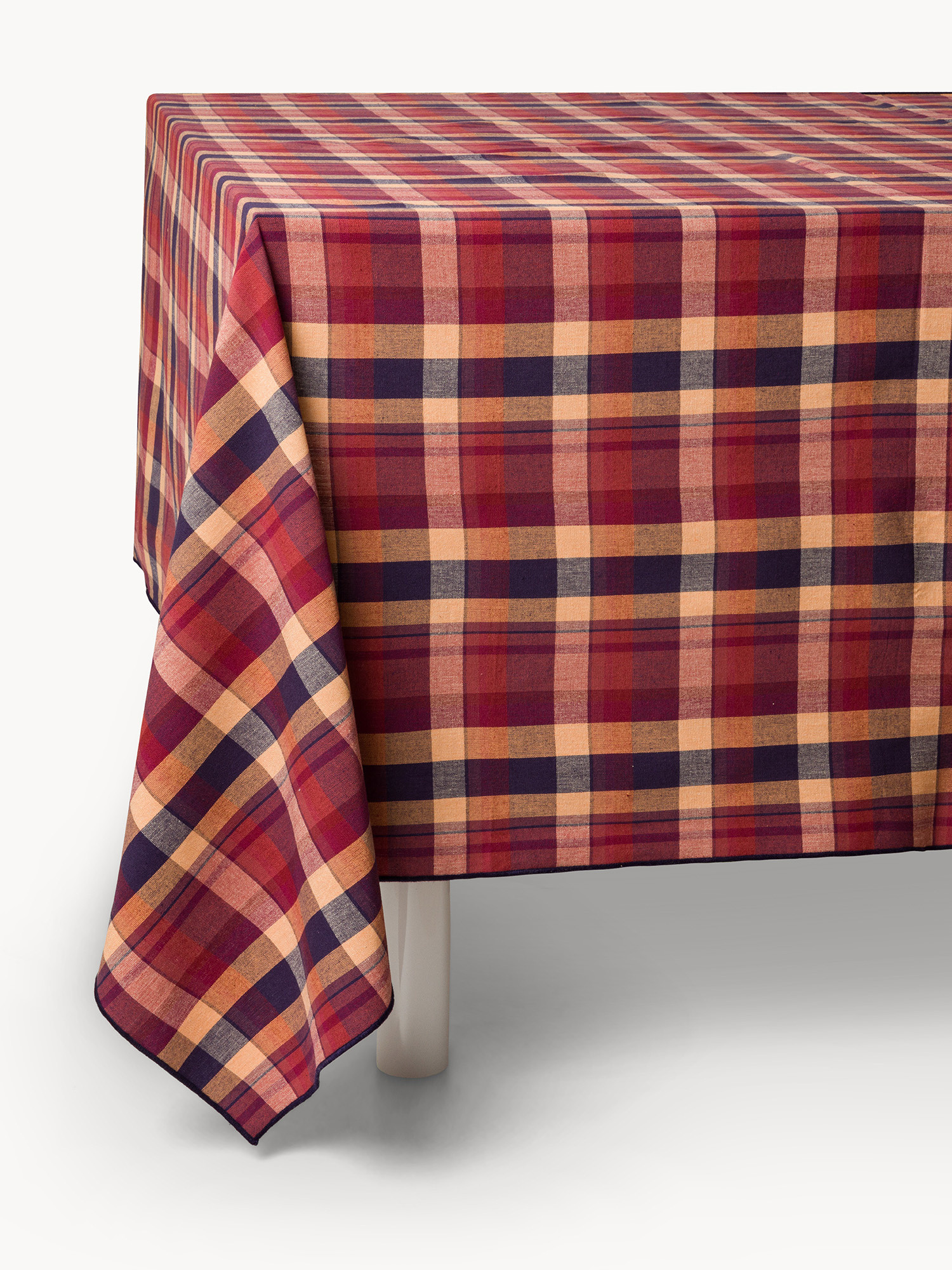 Tovaglia check in puro cotone tinto filo, Multicolor, large image number 0