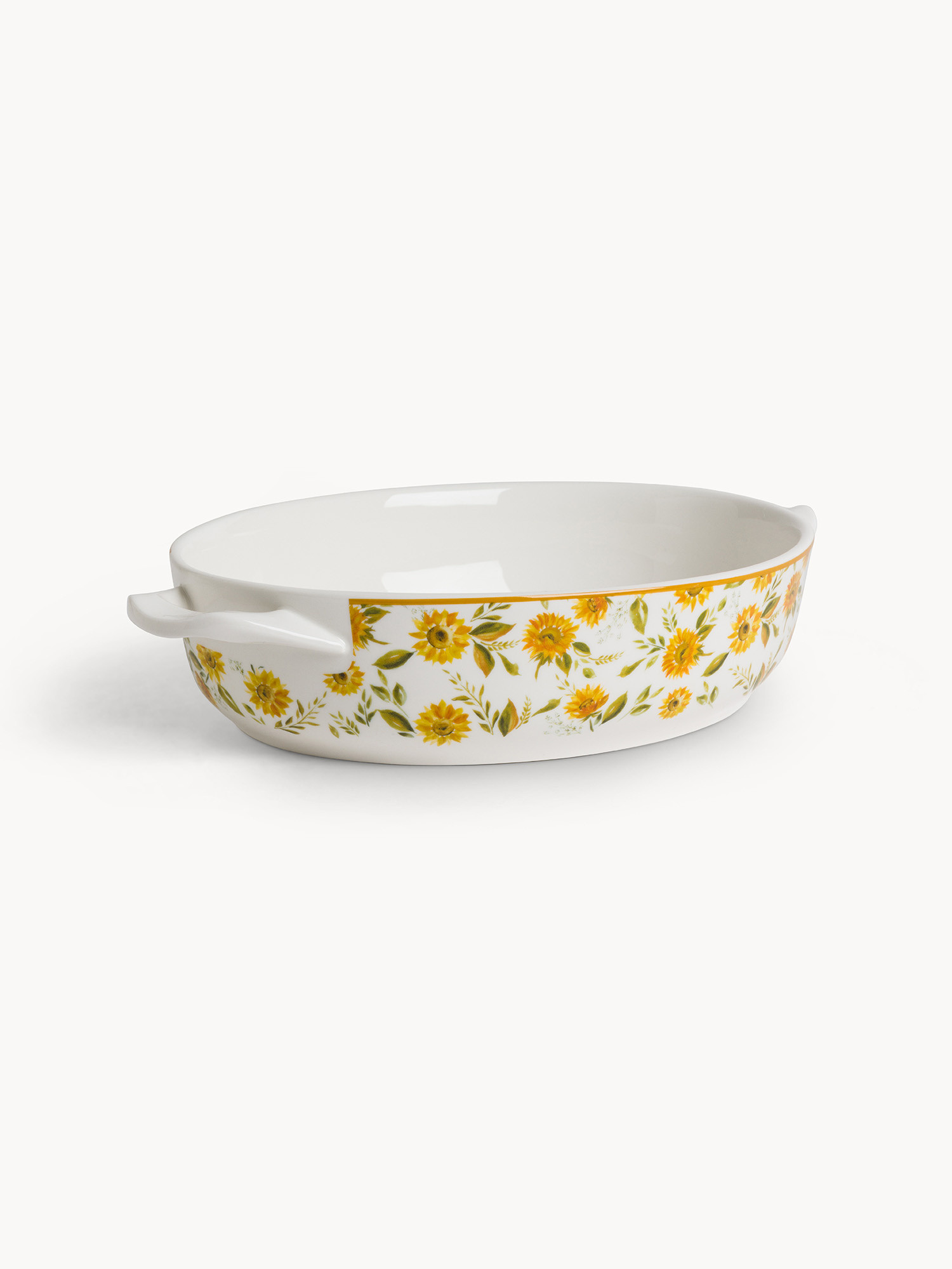 Pirofila new bone china motivo girasoli, Multicolor, large image number 0