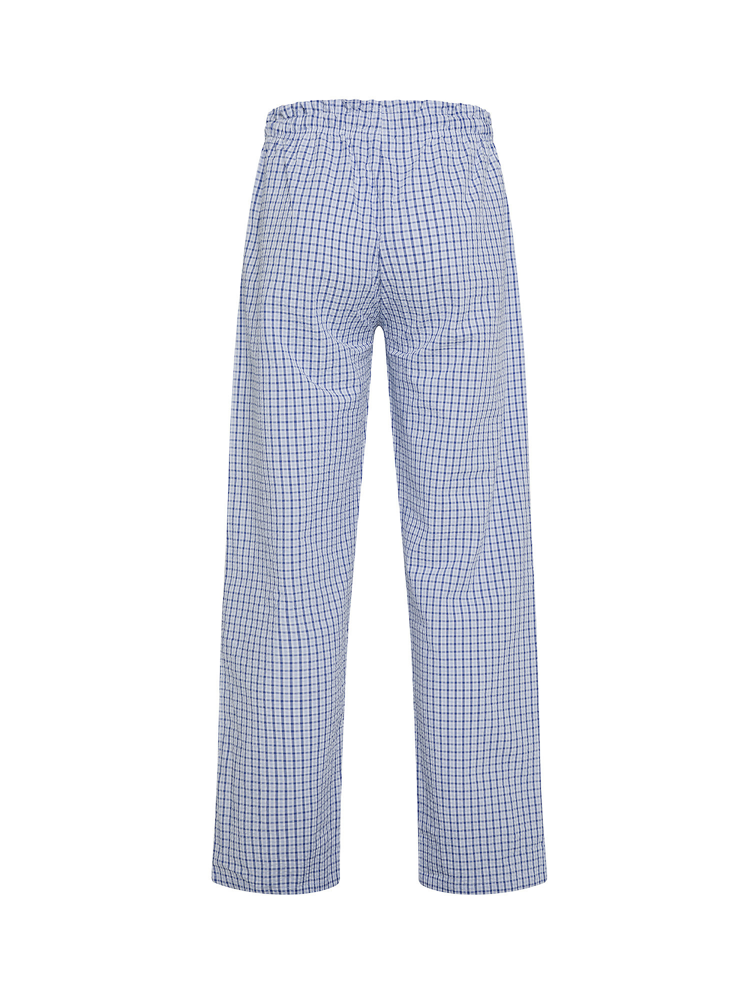 Seersucker check cotton trousers, Multicolor, large image number 1