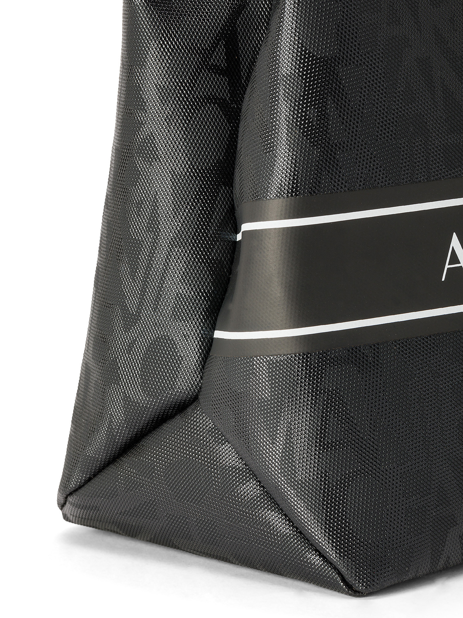 Armani Exchange - Shopper bag con logo all over, Nero, large image number 2