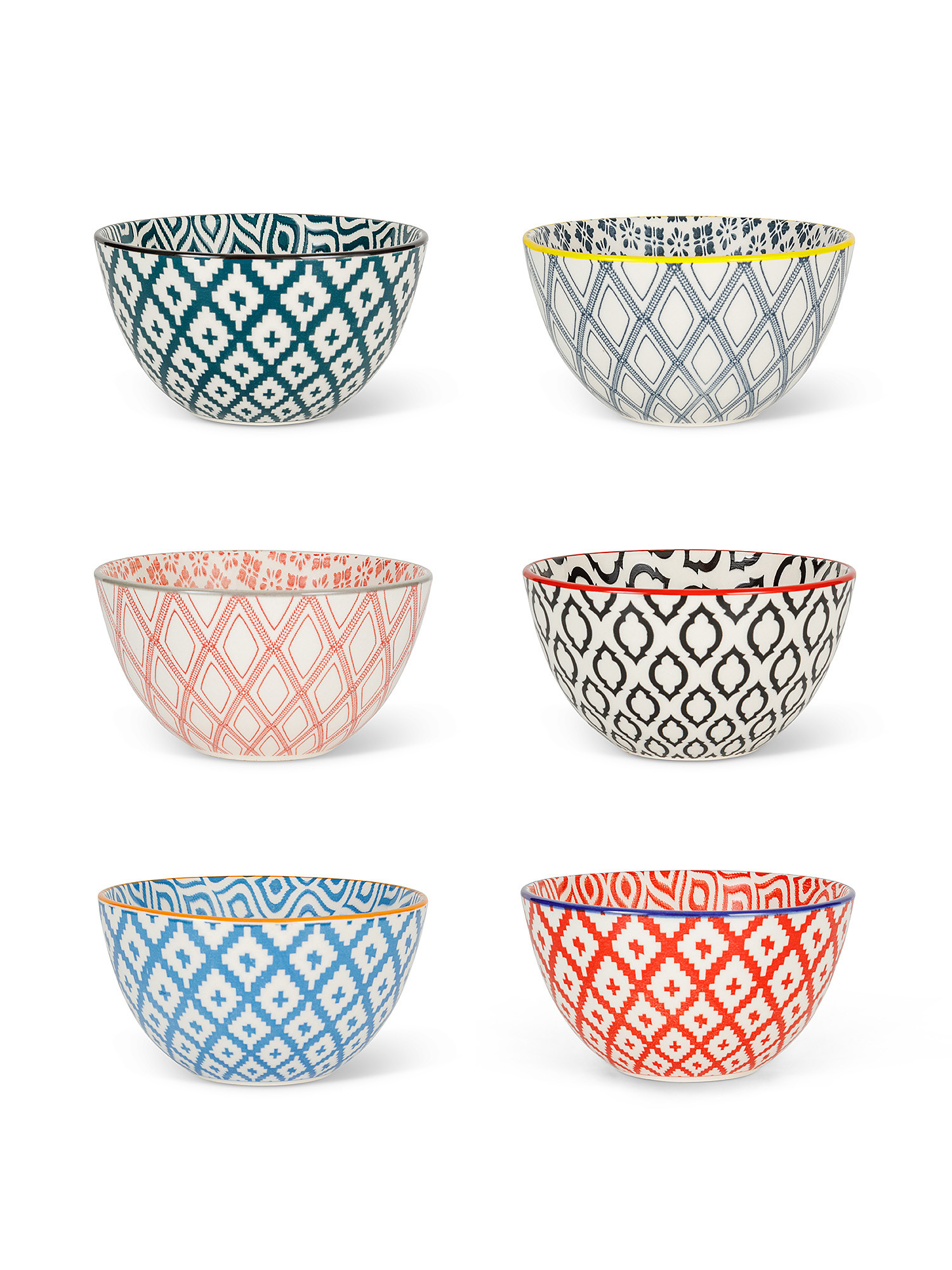 Ceramic bowl with ethnic motif, Multicolor, large image number 1