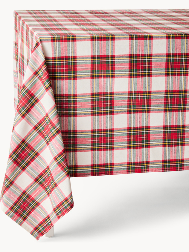 Tovaglia tartan in puro cotone tinto filo